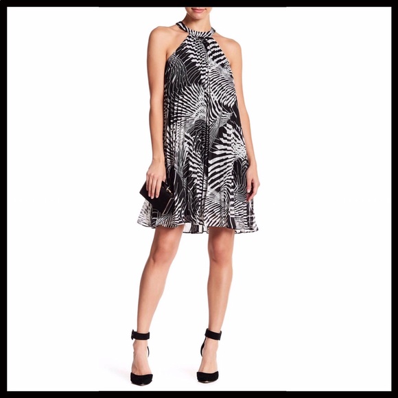 BETSEY JOHNSON PLEATED CHIFFON SLIP PRINT DRESS - Picture 7 of 8